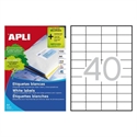 Apli 1286 - Etiquetas Autoadhesivas Color Blanco De Cantos Rectos Tama?O 525 X 297 Mm Con Adhesivo Per
