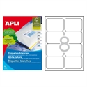 Apli 2420 - Etiquetas Autoadhesivas Color Blanco De Cantos Romos Tama?O 991 X 677Mm Con Adhesivo Perma