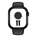 Apple MEQU4QL/A - Apple Watch Series 11 Gps 42Mm Jet Black Aluminium Case With Black Sport Band - M/L - Tama