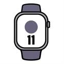 Apple MEU74QL/A - Apple Watch Series 11 Gps 42Mm Silver Aluminium Case With Purple Fog Sport Band - M/L - Ta