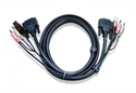 Aten 2L-7D02UD - Aten Cable KVM DVI-D USB dual link de 1,8 m. Longitud de cable: 1,8 m, Tipo de puerto de v