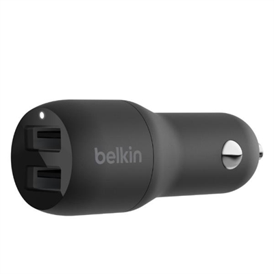 Belkin CCB001BTBK Dual Usb-A Car Charger 12W X2 Blk - Tipología Específica: Cargador De Baterï¿Œa Para El Coche; Material: Plástico; Color Primario: Negro; Color Secundario: Ningún Color Secundario; Tipo Conector 1: Usb - Type A; Peso: 0 Gr