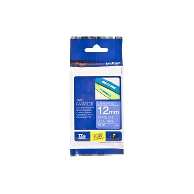 Brother TZE535 Brother Cinta Laminada Azul/Blanco 12Mm