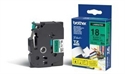 Brother TZe741 - Longitud 8 M Brother Cinta Laminada Verde/ Negro 18Mm