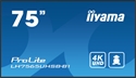 Iiyama LH7565UHSB-B1 - iiyama ProLite LH7565UHSB-B1 - 75'' Clase diagonal (74.5'' visible) pantalla LCD con retro