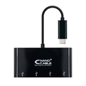 Nanocable 10.16.4401-BK - Nanocable Adaptador Usb-C A 4Xusb 3.0. Usb-C/M-Usb 3.0/H Negro 10 Cm