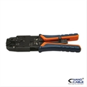 Nanocable 10.31.0102 - Tenaza crimpadora de carraca para conectores 8P8C (RJ45), 6P6C (RJ12), 6P2C (RJ11), 4P4C (