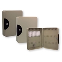 Poessa 319902 - Armario Para Llaves De Aluminio Color Gris Con Capacidad De 54 Llaveros. Incluye Etiquetas