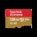 Sandisk SDSQXAA-128G-GN6MA - SanDisk Extreme - Tarjeta de memoria flash (adaptador microSDXC a SD Incluido) - 128GB - A