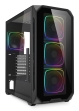 Sharkoon 4044951041831 - Con su aspecto futurista, incluido el panel lateral y frontal de cristal templado, la AK5G