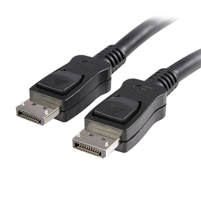 Startech DISPL2M StarTech Cable de 2m Certificado DisplayPort 1.2 4k con Cierre de Seguridad Bloqueo con Pestillo 2x Macho DP Extensor Latches - Negro - Cable DisplayPort - DisplayPort (M) a DisplayPort (M) - 2 m - trabado - negro