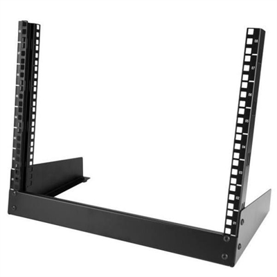 Startech RK8OD StarTech.com Rack de Sobremesa de 8U de 2 Columnas y 19 Pulgadas - Armario Rack de Servidores con Marco Abierto para Escritorio - Rack marco abierto - 2 postes - 8U