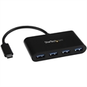 Startech HB30C4AB - StarTech.com Hub Concentrador USB 3.0 de 4 Puertos Ladrón USB-C a 4x USB A Alimentado por 