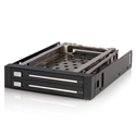 Startech HSB220SAT25B - StarTech.com Rack Móvil Aluminio Backplane de 2 Discos Duros HDD SATA 2,5'' Pulgadas sin B
