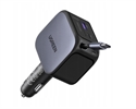 Ugreen 55910B - UGREEN 145W 3C1A FAST CAR CHARGER WITH RETRACTABLE USB-C CABLE.